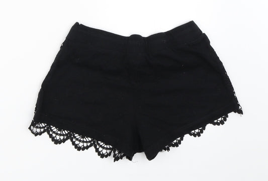 Primark Womens Black Hot Pants Shorts Size 6