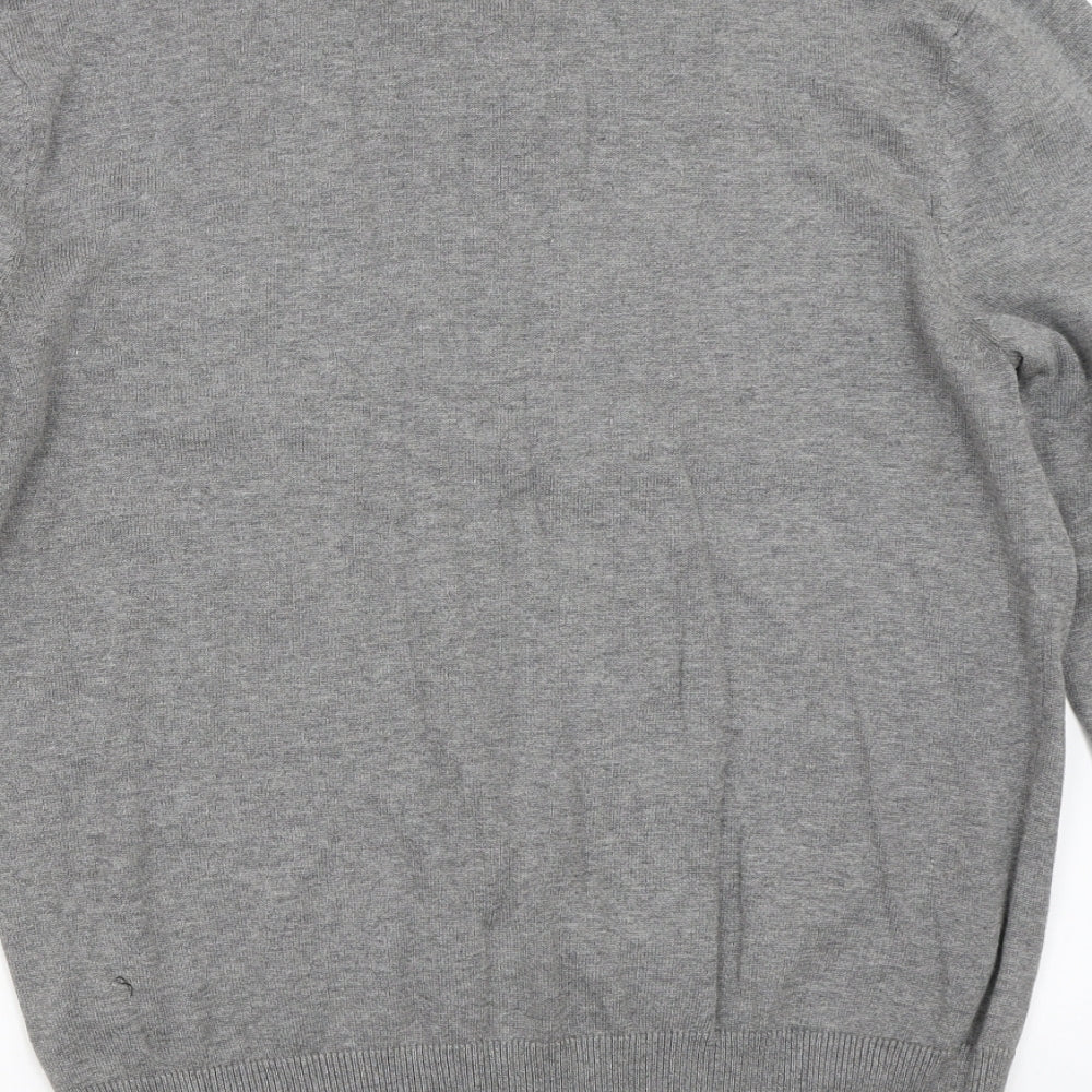 Petroleum Mens Grey Pullover Jumper Size M