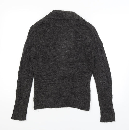 Womens UK Size 10 Divided Grey Cardigan Jumper