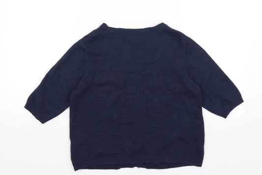 Womens UK Size 12 NEXT Blue Wrap Jumper