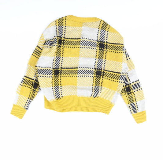 Womens UK Size S New Look Yellow Pullover Jumper