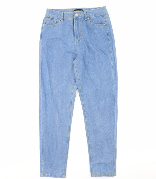 Additional front view of I SAW IT FIRST women’s blue denim straight jeans, size UK 10, 29-inch leg