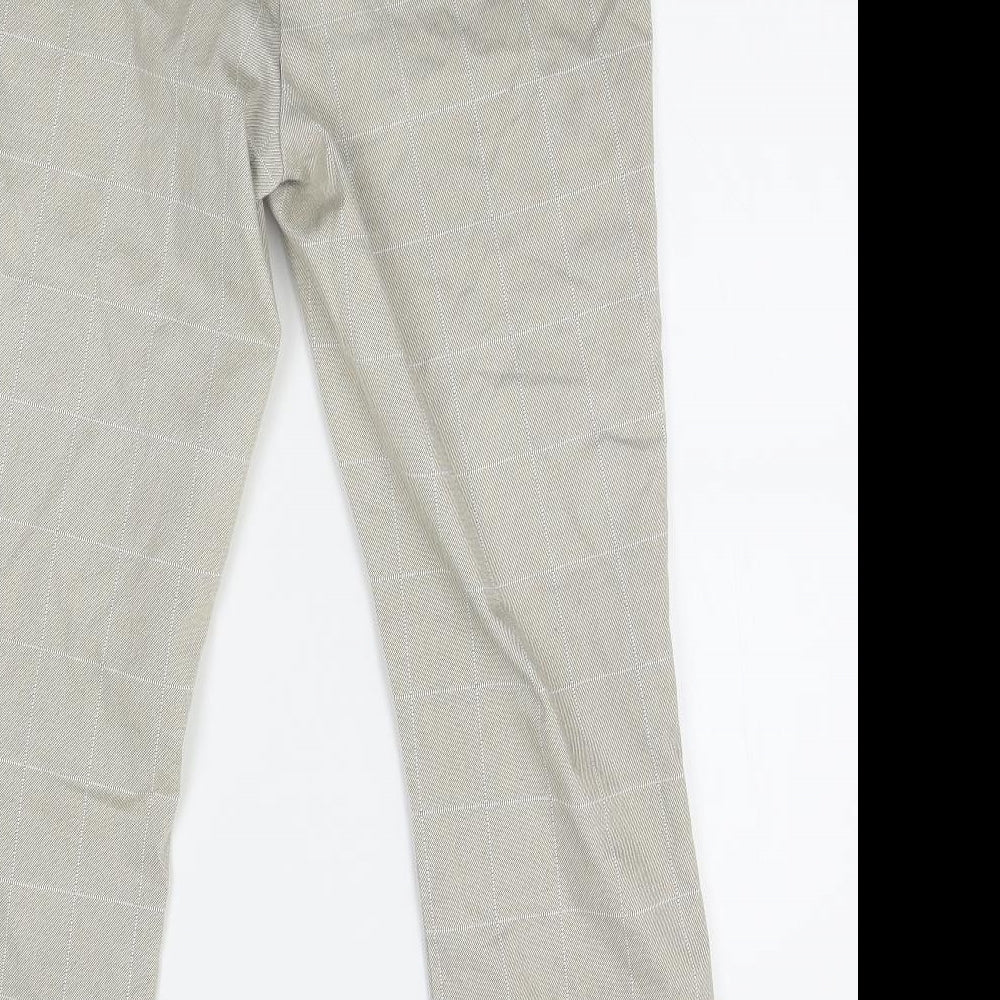 Womens UK Size 6 H&M Regular Fit Beige Trousers