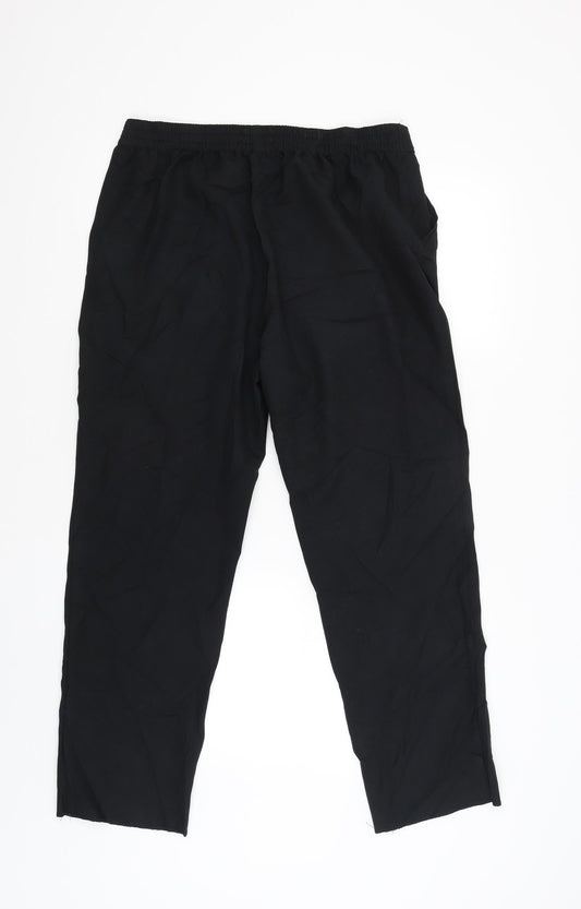 M&S Womens Black Trousers Size 14 L25 in
