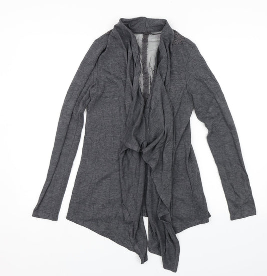 Womens UK Size S Preworn Grey Cardigan Jumper