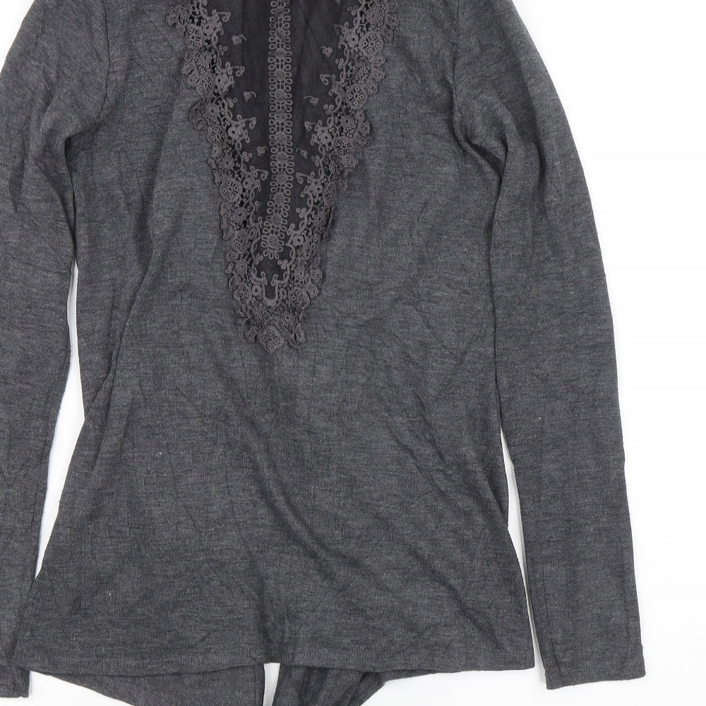 Womens UK Size S Preworn Grey Cardigan Jumper