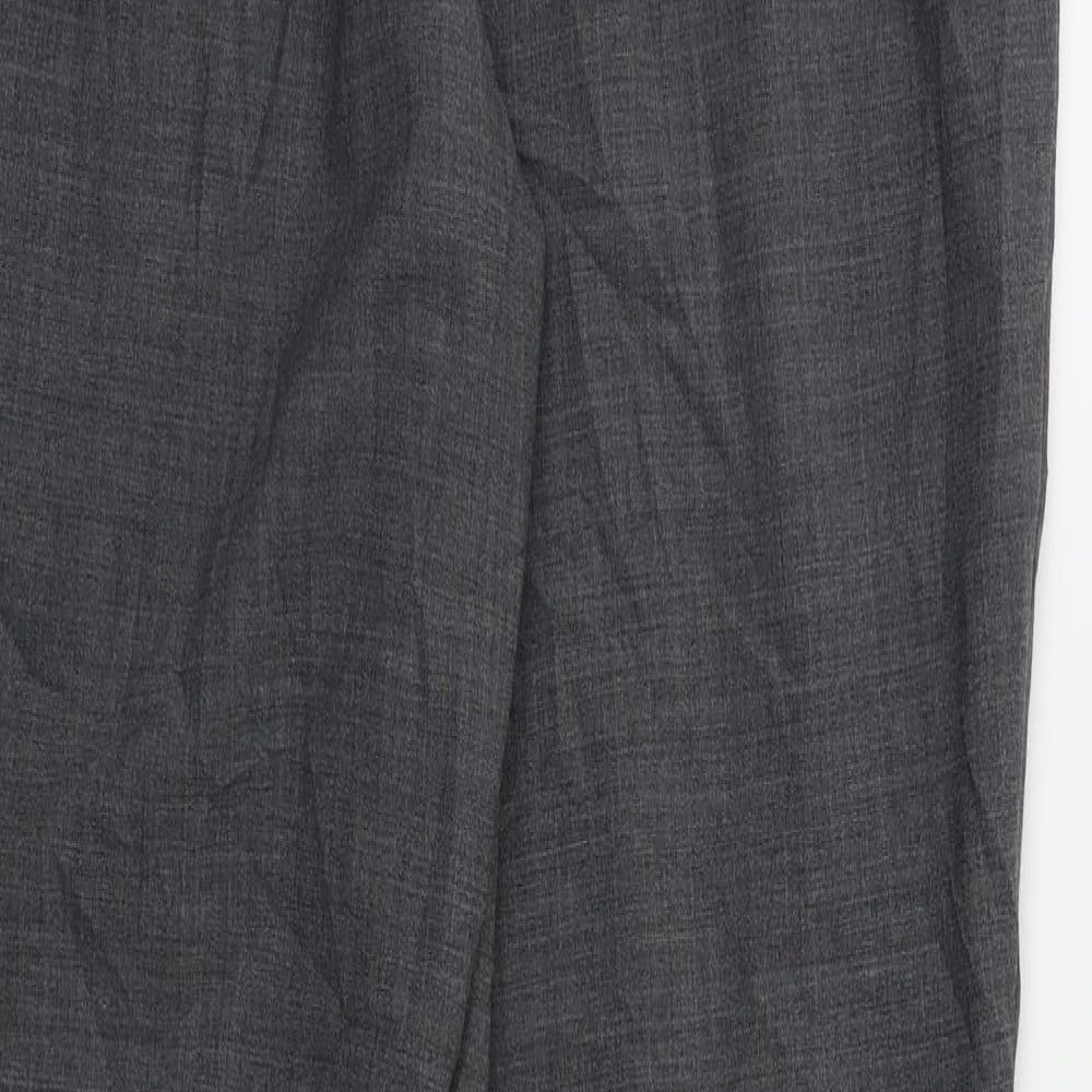 Womens UK Size 14 Preworn Regular Fit Dress Pants Grey Trousers