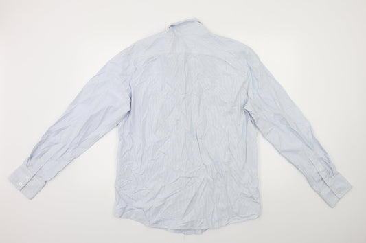 Mens UK Collar Size M H&M Smart Blue Dress Shirt