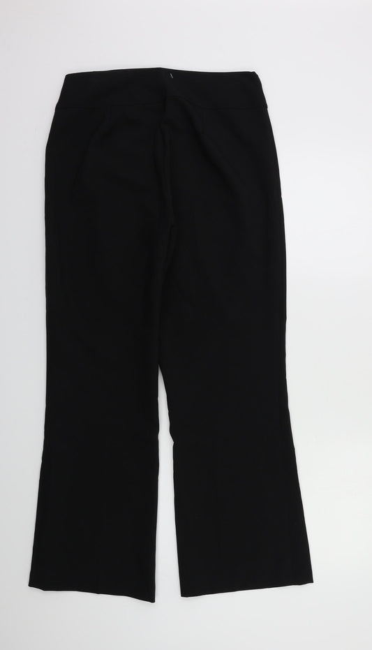 AMARANTO Womens Black Dress Pants Trousers Size 12 L28 in