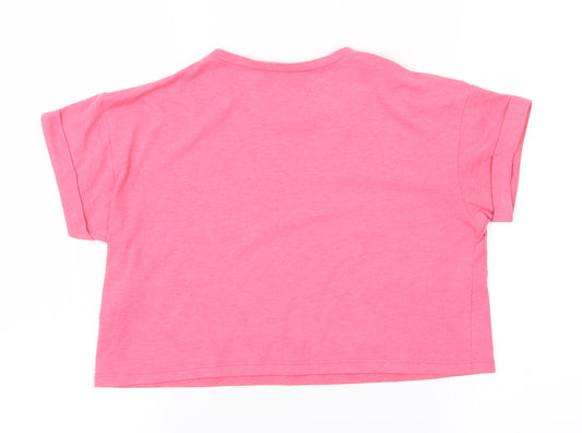Womens UK Size 6 Atmosphere Pink Cropped T-Shirt