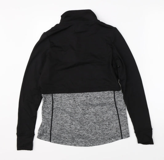 Womens UK Size 8 River Island Black Full Zip Jumper