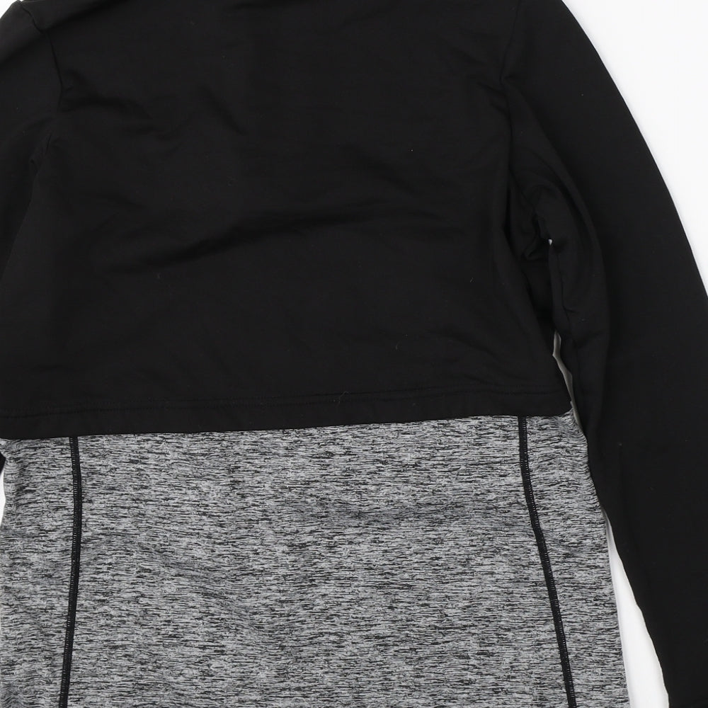Womens UK Size 8 River Island Black Full Zip Jumper