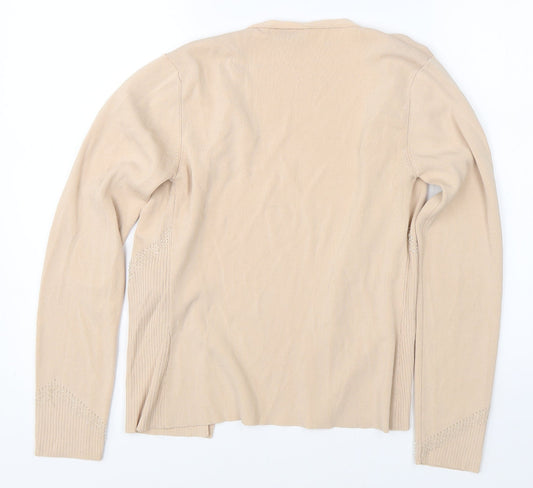 Womens UK Size 10 Wallis Beige Cardigan Jumper