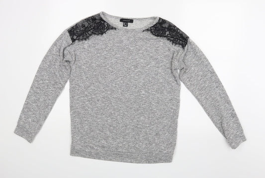 Womens UK Size 10 Atmosphere Grey Basic Blouse