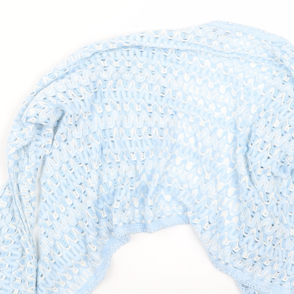 Womens UK Size M Preworn Blue Cardigan Jumper
