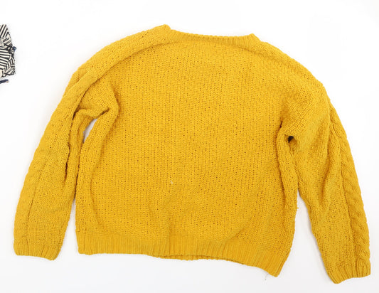 Primark Womens Yellow Pullover Jumper Size 10