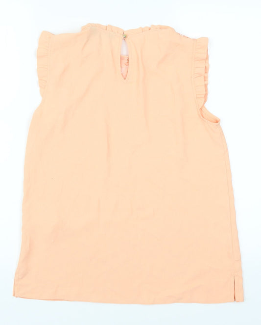 Womens UK Size 6 Dorothy Perkins Orange Basic Blouse