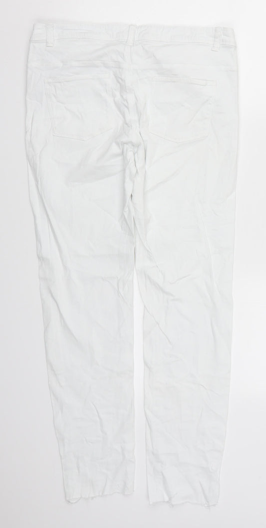 Denim Co Womens White Denim Skinny Jeans Size 12 L28 in