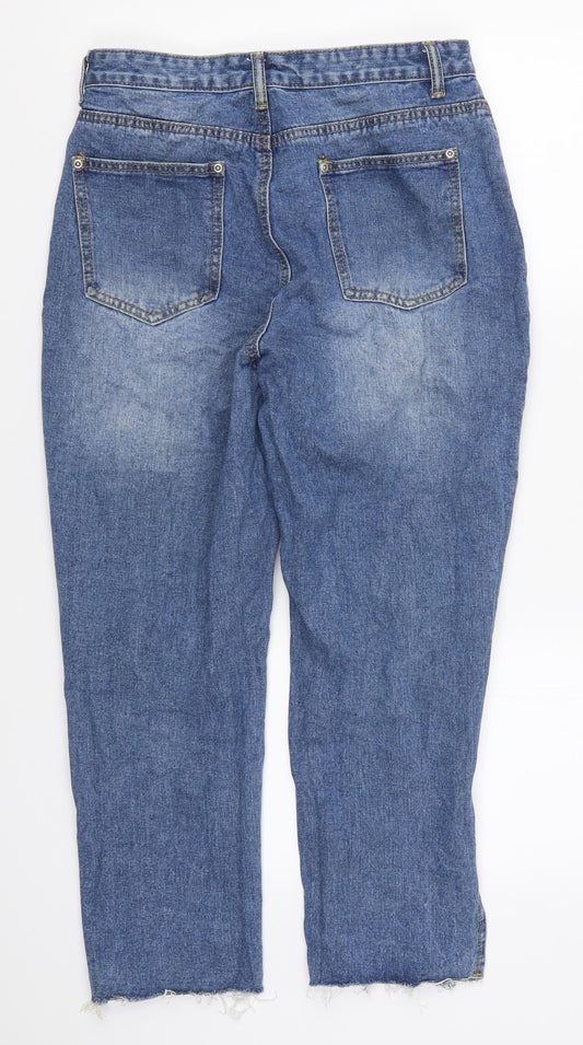Nasty Gal Womens Blue Denim Mom Jeans Size 8 L23.5 in