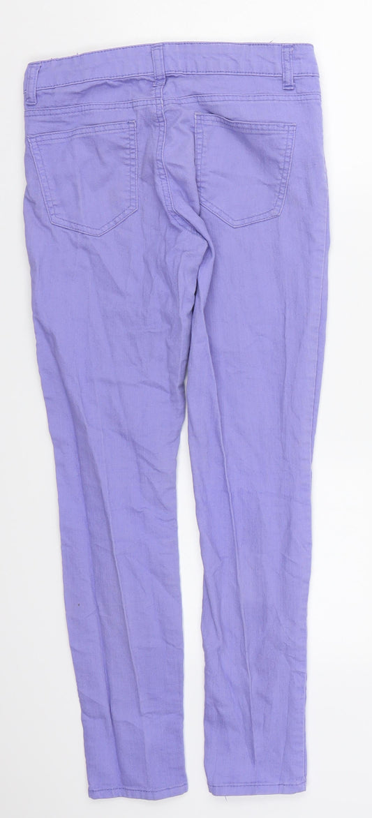 FOREVER 21 Womens Purple Denim Skinny Jeans Size 6 L27 in