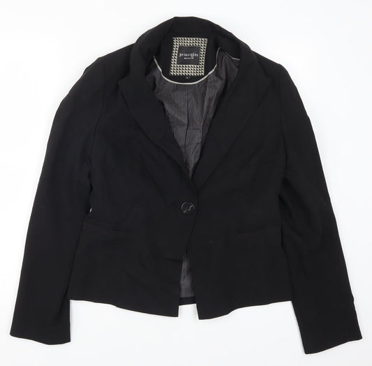 Additional front view of Principles women’s black jacket suit jacket, size UK 12