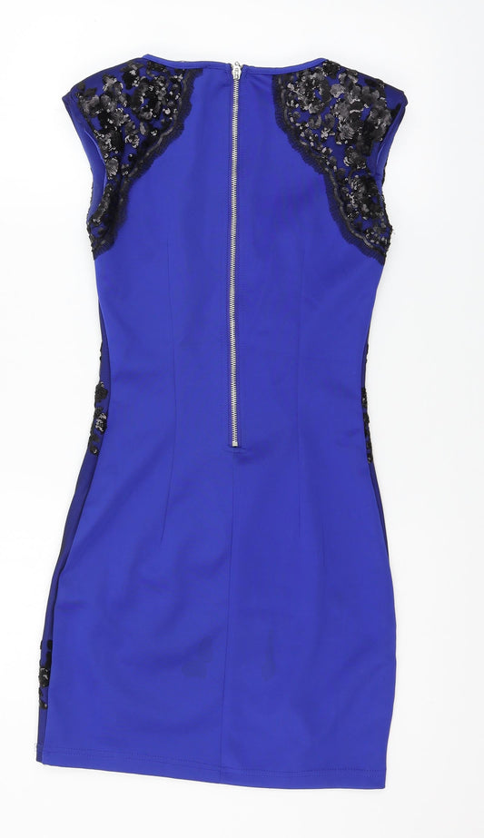 Little Mistress Womens Blue Bodycon Size 8