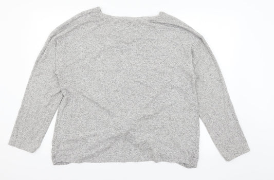 George Womens Grey Knit Pullover Jumper Size XL - Knot Detail