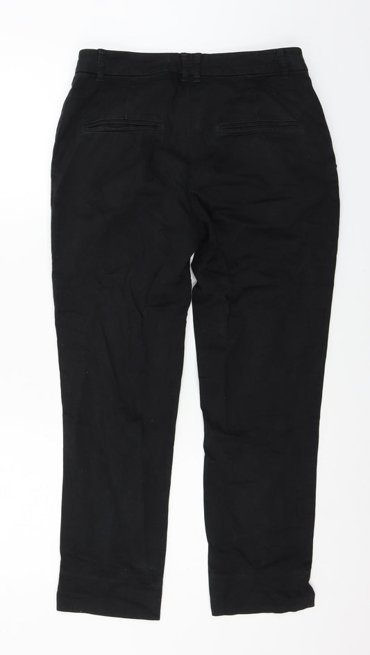 Womens UK Size 10 H&M Regular Fit Black Trousers
