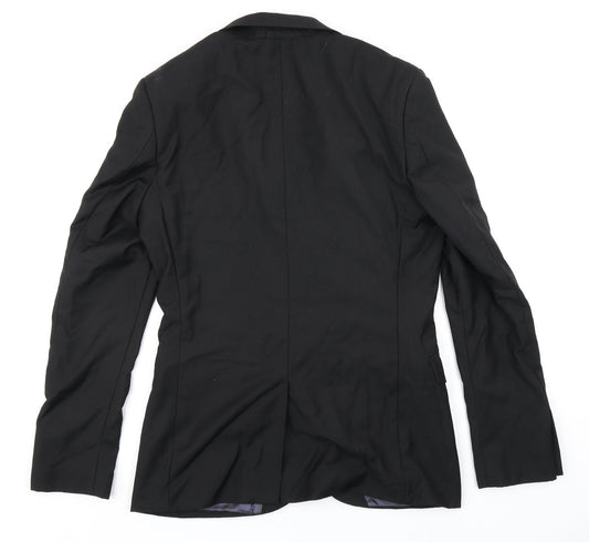 Mens UK Size 36 Topman Regular Black Suit Jacket
