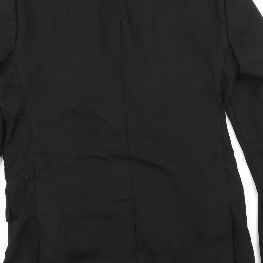 Mens UK Size 38 River Island Regular Black Suit Jacket