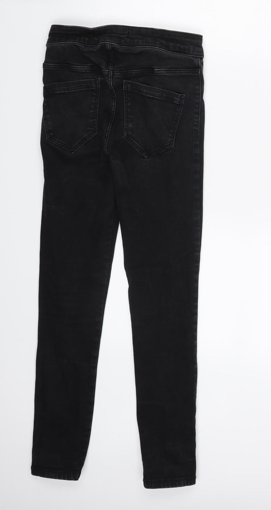 Miss Selfridge Womens Black  Denim Skinny Jeans Size 8 L24 in