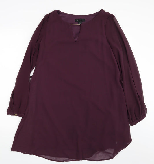 Atmosphere Womens Purple Basic Blouse Size 10