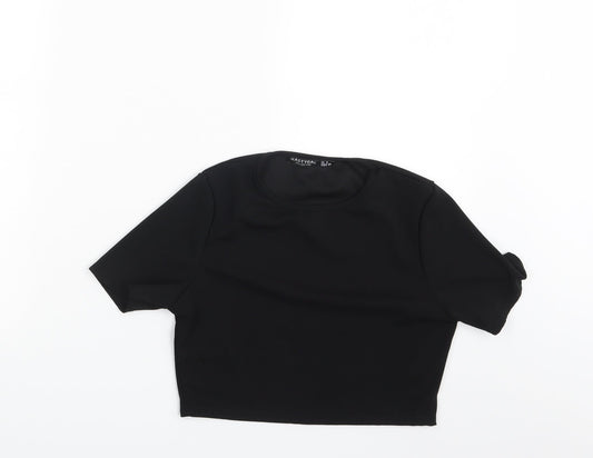 Womens UK Size 8 Nasty Gal Black Basic Blouse