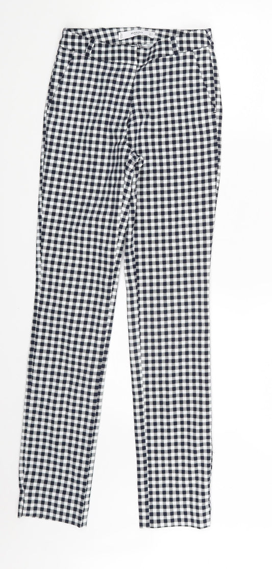 Womens UK Size 4 Mango Regular Fit Multicoloured Trousers