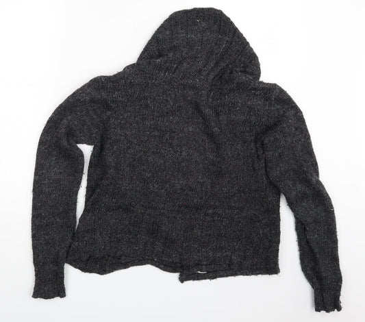 Womens UK Size M QED London Grey Cardigan Jumper