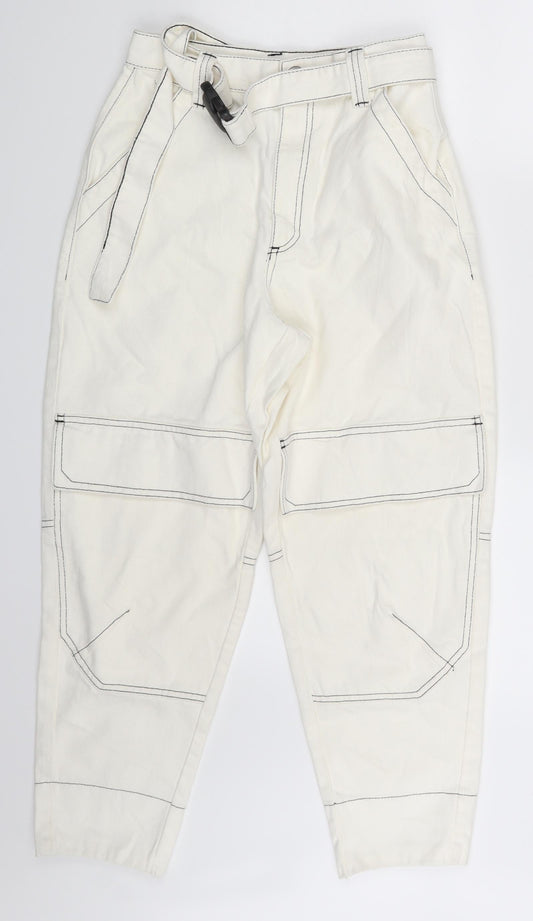 Womens UK Size 26 in ASOS Regular Fit Tapered Ivory Jeans