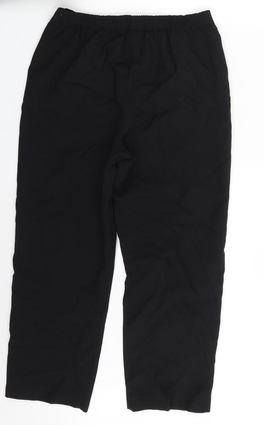BM Collection Womens Black Trousers Size 10 L23 in
