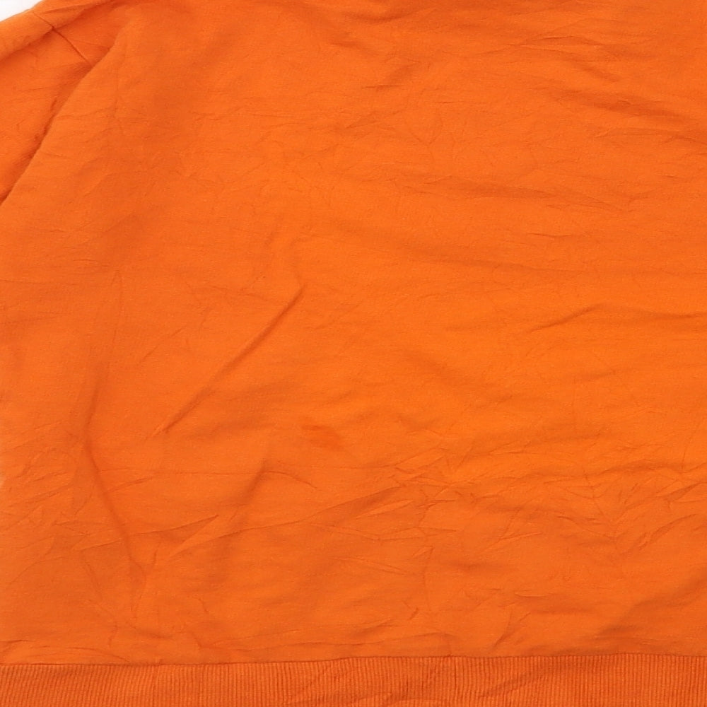 H&M Womens Orange Pullover Sweatshirt Size XS