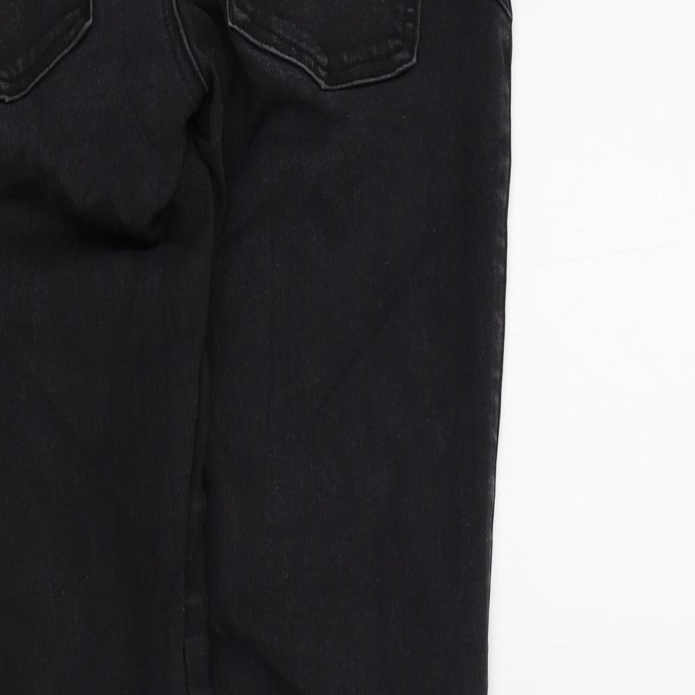 Womens UK Size 12 Preworn Regular Fit Skinny Black Jeans