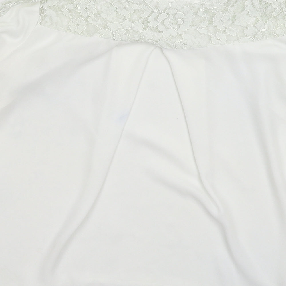 Womens UK Size 10 Preworn White Basic Blouse
