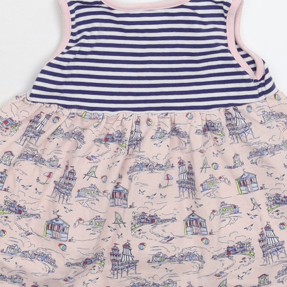 Mini Club Girls Multicoloured Striped Fit & Flare Size 9-12 Months