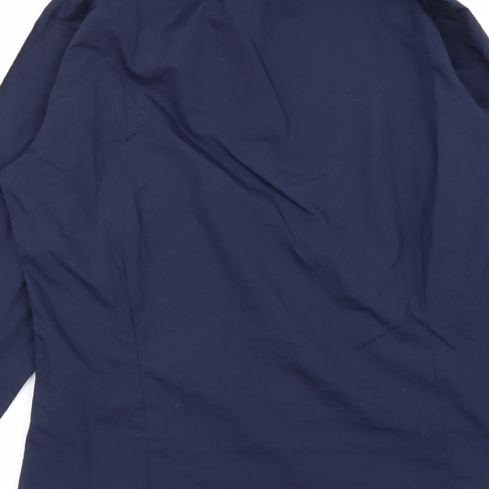 Womens UK Size 12 Premier Blue Basic Button-Up