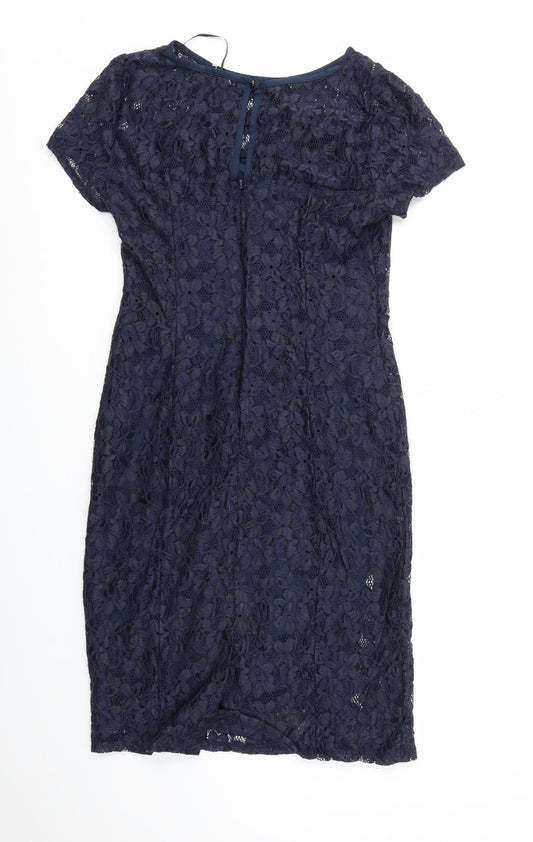 M&Co Womens Blue A-Line Size 10
