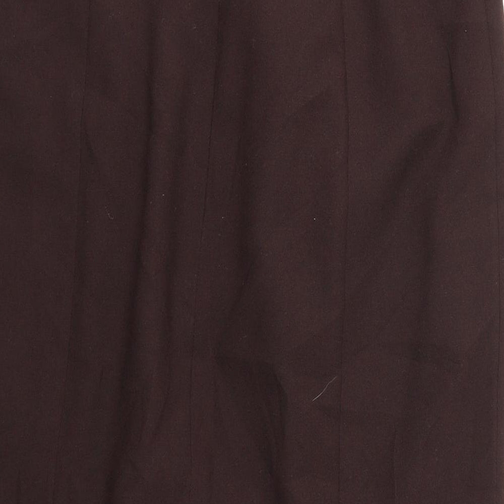 Preworn Womens Brown Houndstooth Flare Skirt Size 16