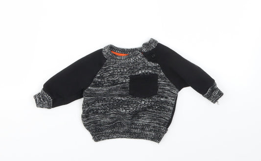 Primark Boys Black Pullover Jumper Size 0-3 Months