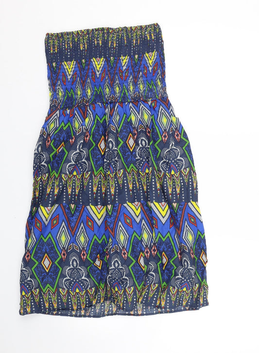 Atmosphere Womens Multicoloured Argyle/Diamond Fit & Flare Size 10 - elastic chest