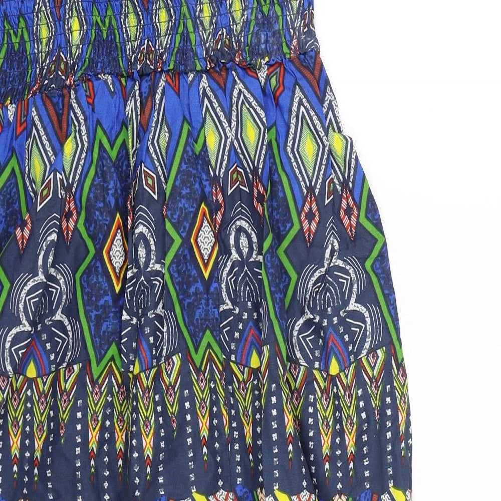 Atmosphere Womens Multicoloured Argyle/Diamond Fit & Flare Size 10 - elastic chest