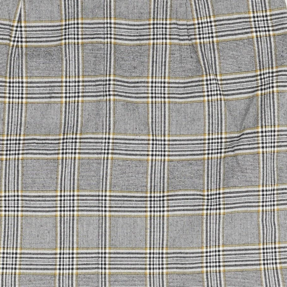 F&F Womens Grey Check Bandage Skirt Size 10
