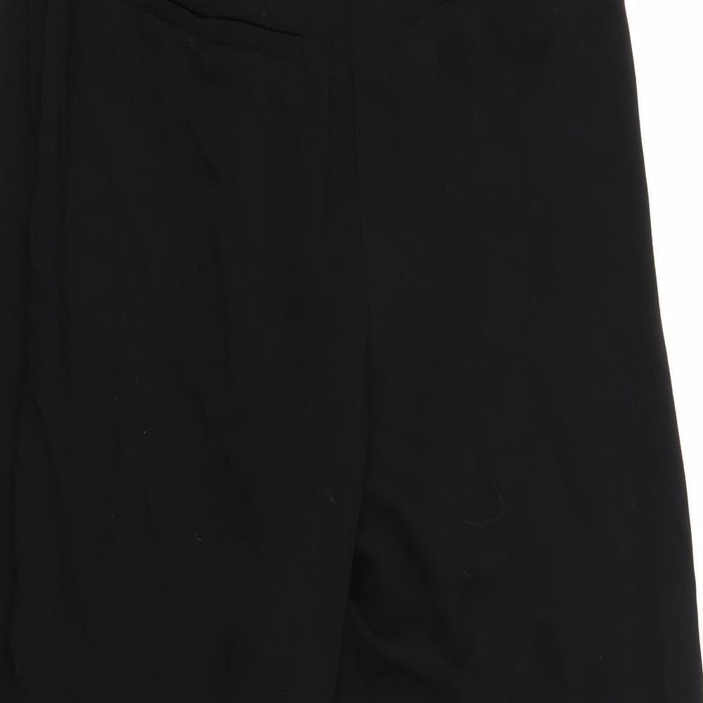 Womens UK Size 10 River Island Regular Fit Black Trousers