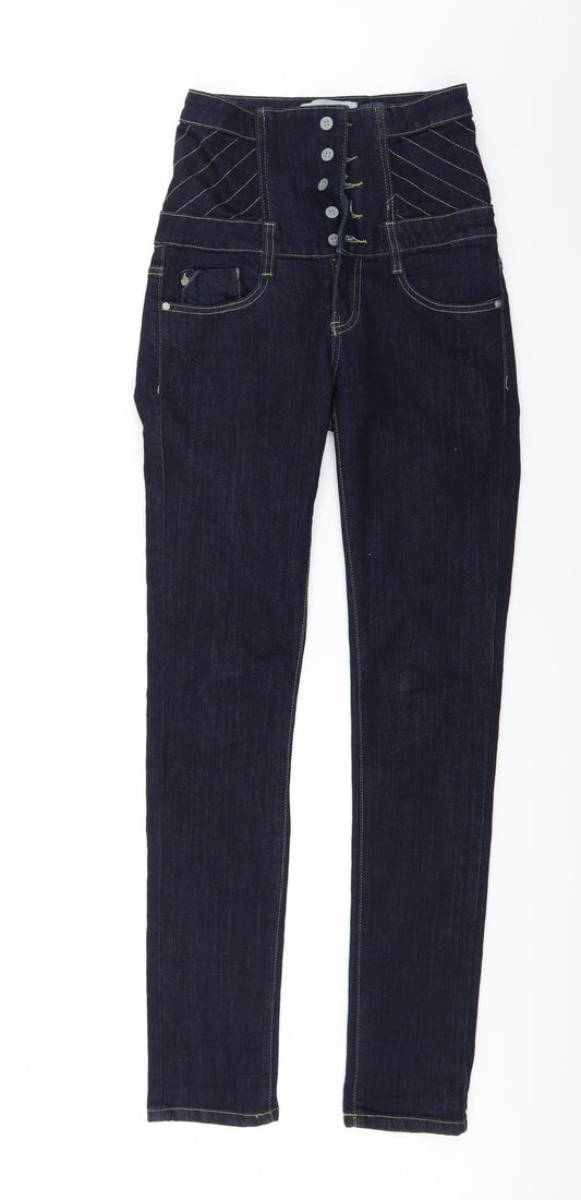 Blue Rags Womens Blue Denim Skinny Jeans Size 8 L29 in